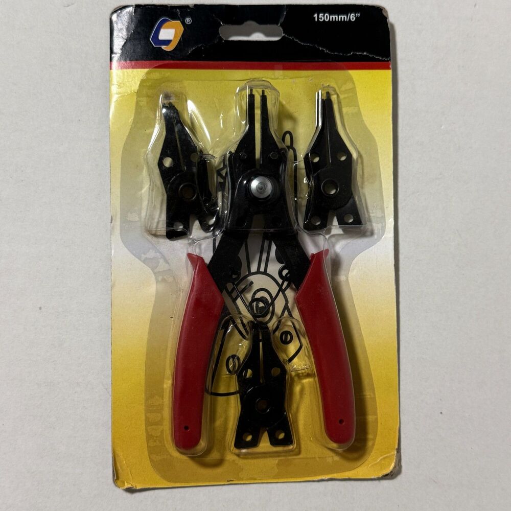 Hosrnovo 4-in-1 Snap Ring Pliers Set - Interchangeable Jaws for Auto Repair